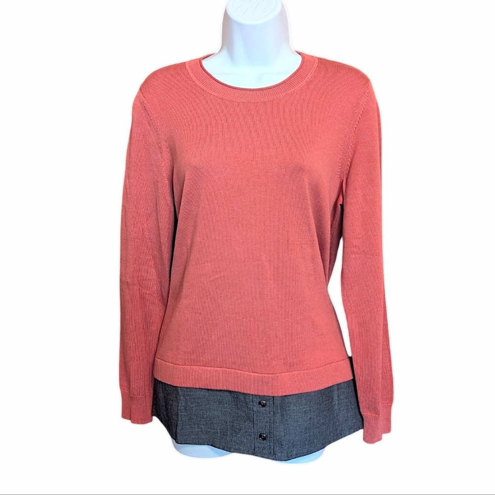Denim & Co. faux layered sweater